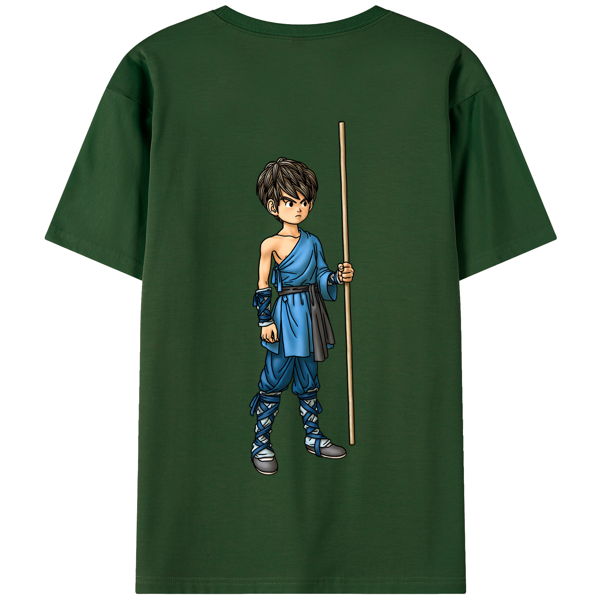 （画像用） ドラゴンクエスト Doragon Kuesuto Dragon Quest 綿100％半袖Tシャツ（背面プリント）